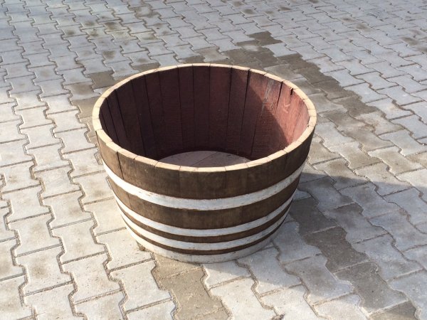 Holzfass 150 Liter, Pflanzkübel 1/2 300 Liter